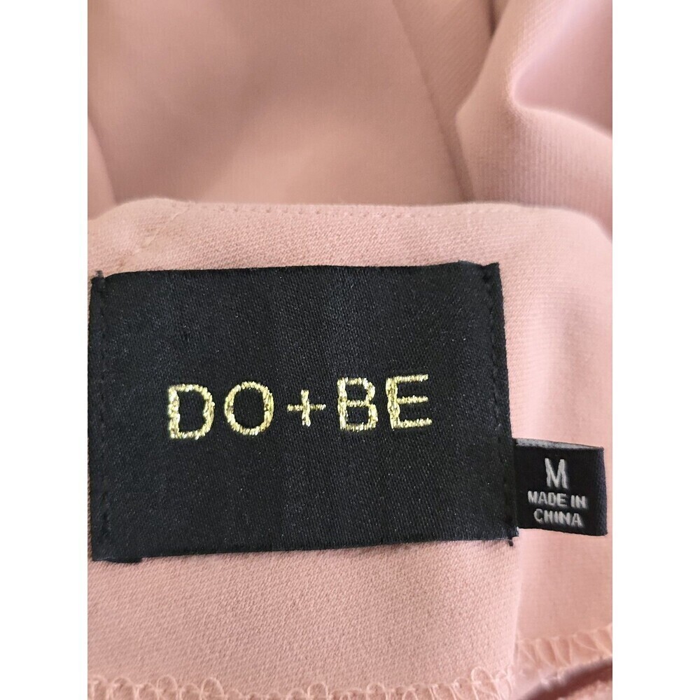 Do + Be Blush Pink Fit Flare Mini Dress Womens M Ruffle Wedding Guest Party - Picture 8 of 9